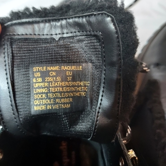 KATE Spade Women's leather faux fur Combat Boot - Picture 10 of 11